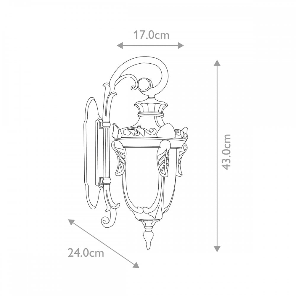 Elstead PH2/S OB Philadelphia One Light Small Wall Lantern Old Bronze
