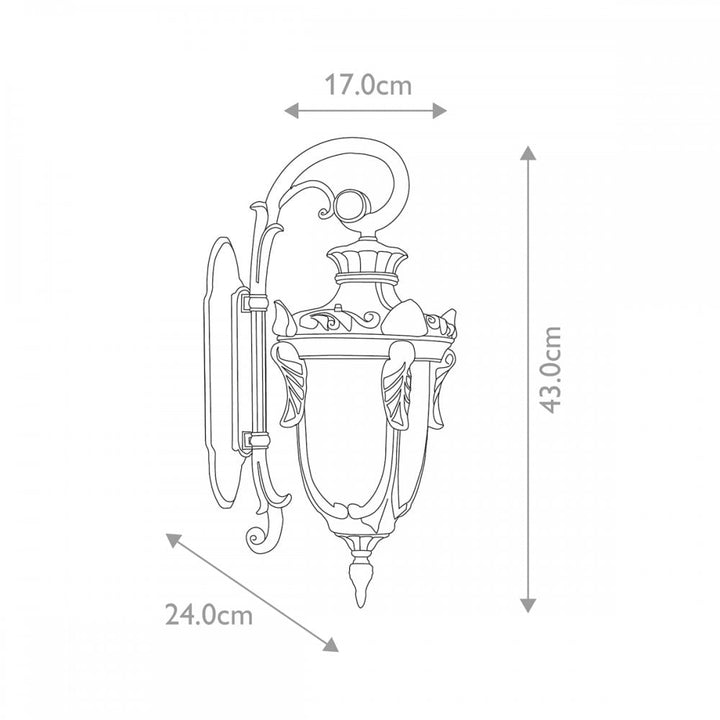 Elstead PH2/S OB Philadelphia One Light Small Wall Lantern Old Bronze
