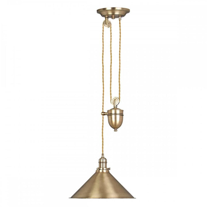 Elstead PV/P AGB Provence One Light Rise And Fall Aged Brass