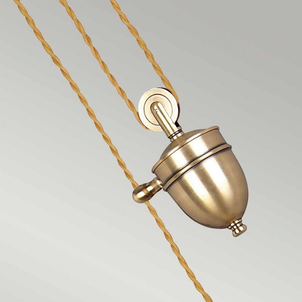 Elstead PV/P AGB Provence One Light Rise And Fall Aged Brass