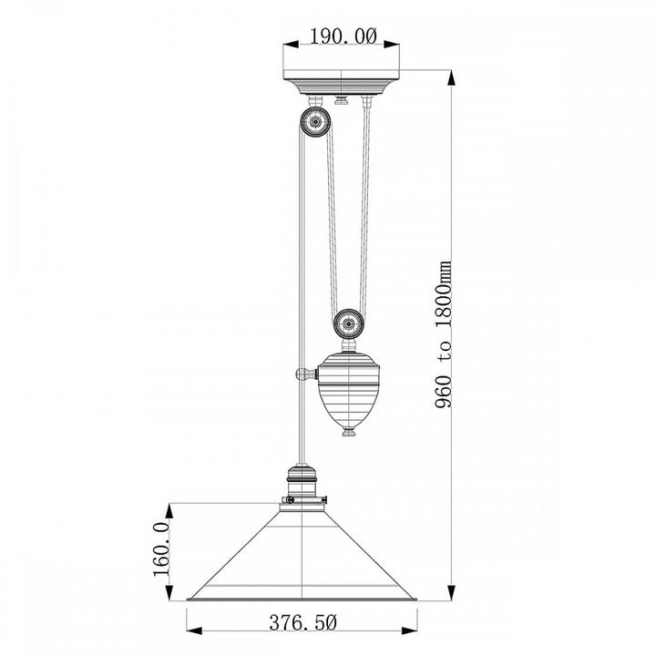 Elstead PV/P OB Provence One Light Rise And Fall Old Bronze
