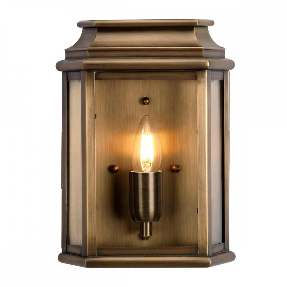 Elstead ST MARTINS BR St Martins Hand Made Flush Wall Lantern Solid Brass