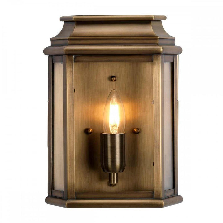 Elstead ST MARTINS BR St Martins Hand Made Flush Wall Lantern Solid Brass