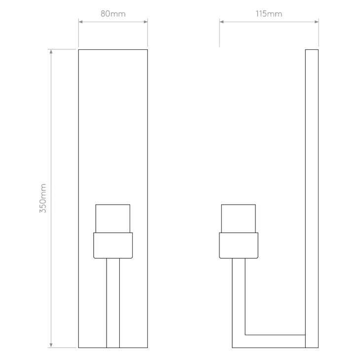 Astro 1214015 Riva 350 Bathroom Wall Light Matt Black