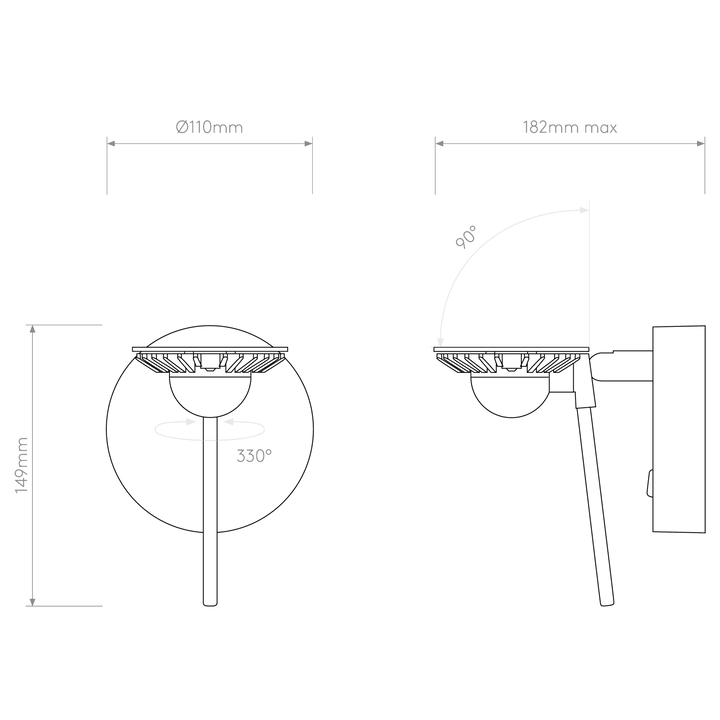 Astro 1444001 Miura LED Wall Light Matt Black
