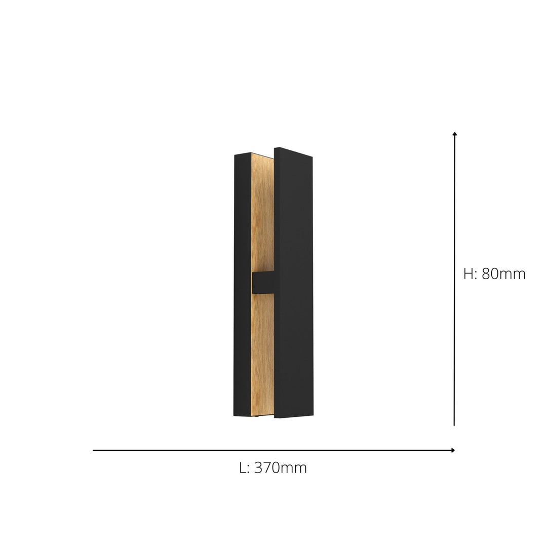 Eglo 900291 Costorio LED Outdoor Wall Light Black and Brown