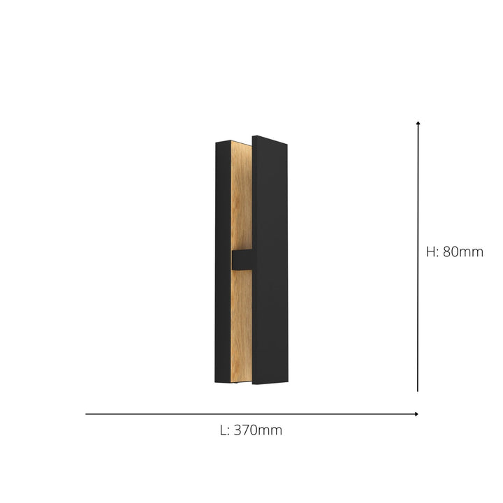 Eglo 900291 Costorio LED Outdoor Wall Light Black and Brown