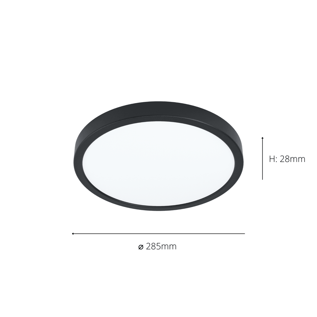 Eglo 99267 Fueva 5 1-Light LED Black Circular Ceiling Light