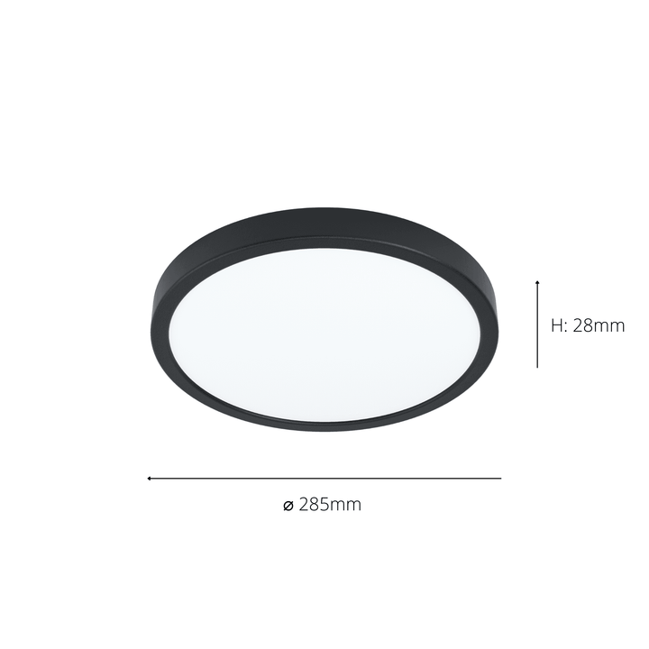 Eglo 99267 Fueva 5 1-Light LED Black Circular Ceiling Light