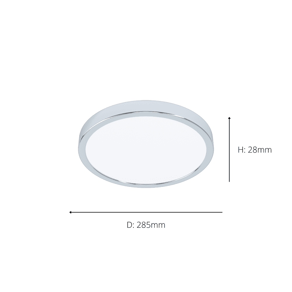 Eglo 99266 Fueva 5 1-Light LED Chrome Circular Ceiling Light