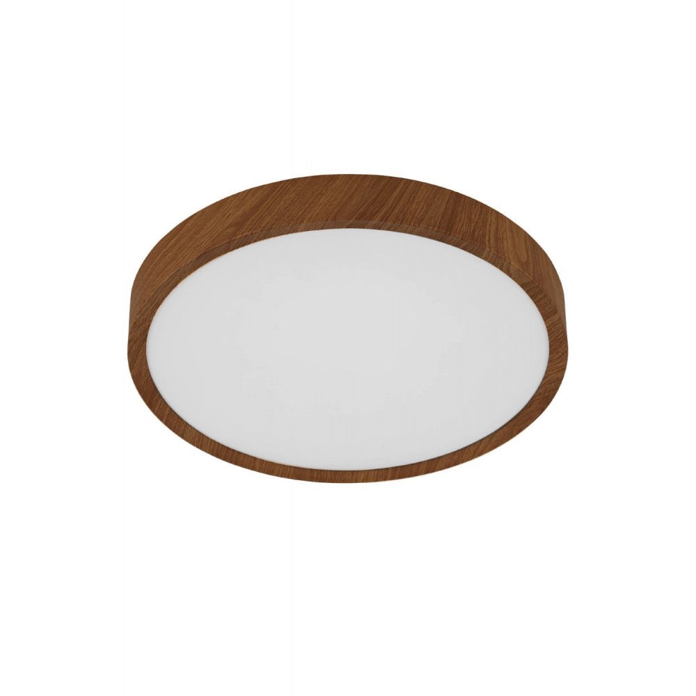 Eglo 98601 Musurita 1-Light Wood-Effect LED Circular Ceiling Light