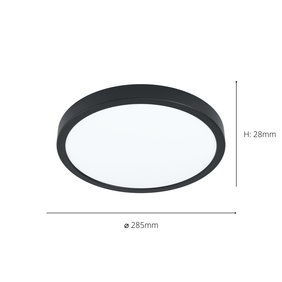 Eglo 99235 Fueva 5 LED Circular Black Surface-Mounted Light