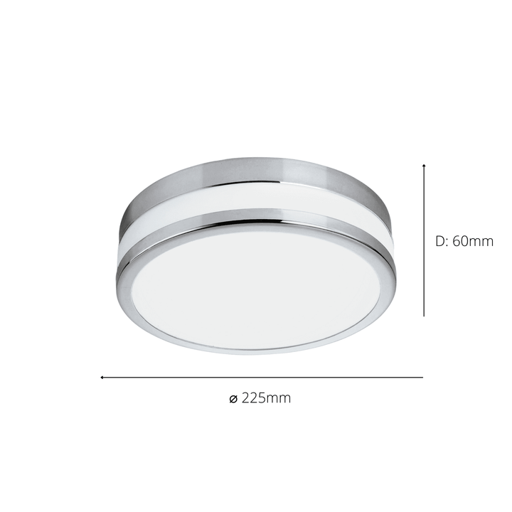 Eglo 94998 Palermo LED White/Chrome Wall/Ceiling Light