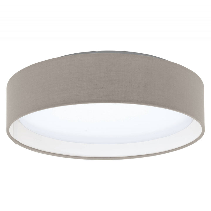 Eglo 31589 Pasteri 1-Light Taupe Fabric LED Ceiling Light