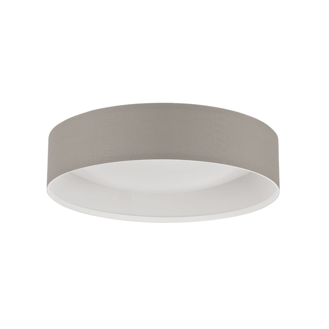 Eglo 31589 Pasteri 1-Light Taupe Fabric LED Ceiling Light
