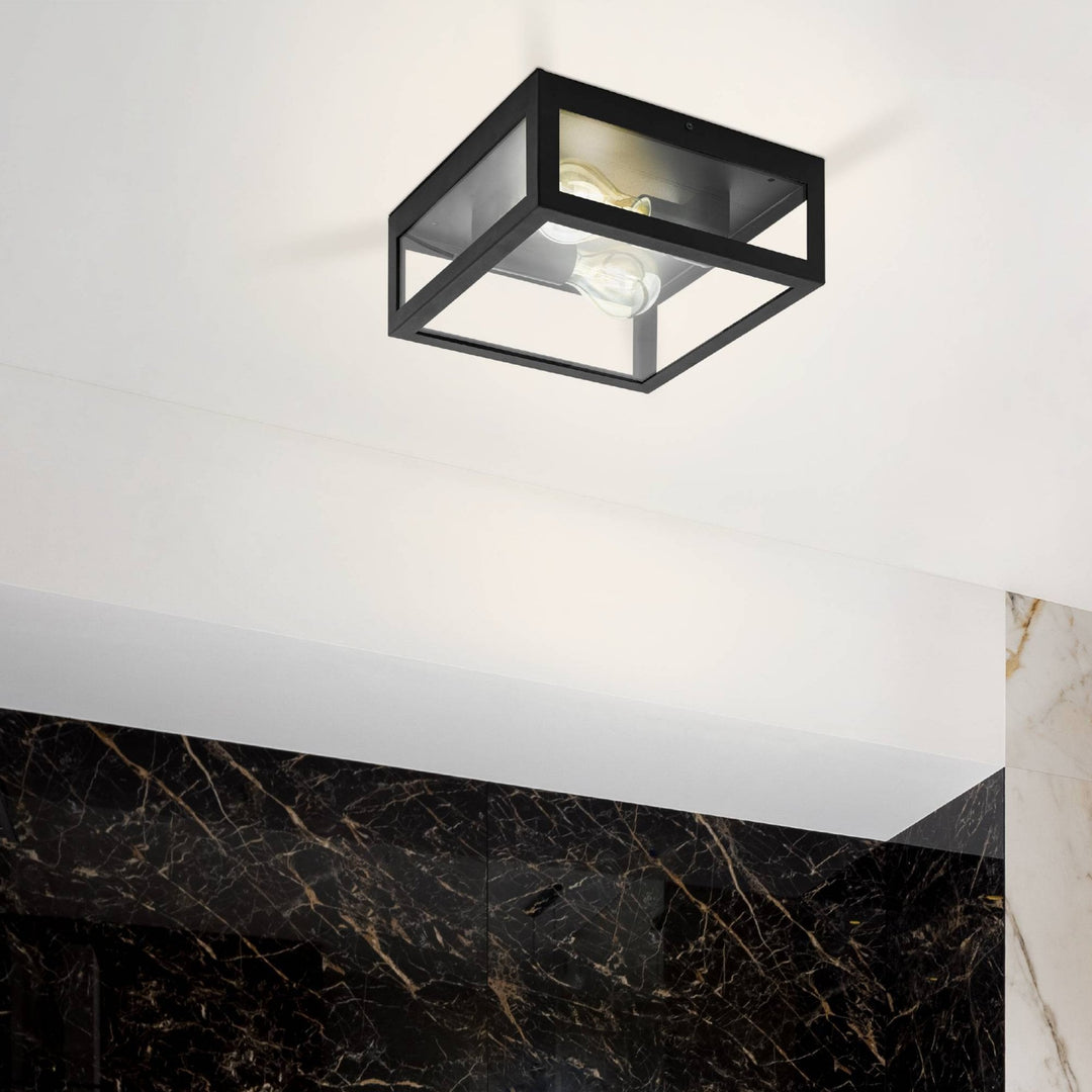 Eglo 99122 Amezola 2-Light Caged Wall or Ceiling Light