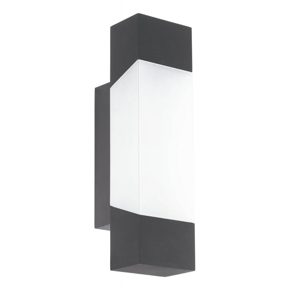 Eglo 97222 Gorzano LED Anthracite/Satin Glass Exterior Wall Light