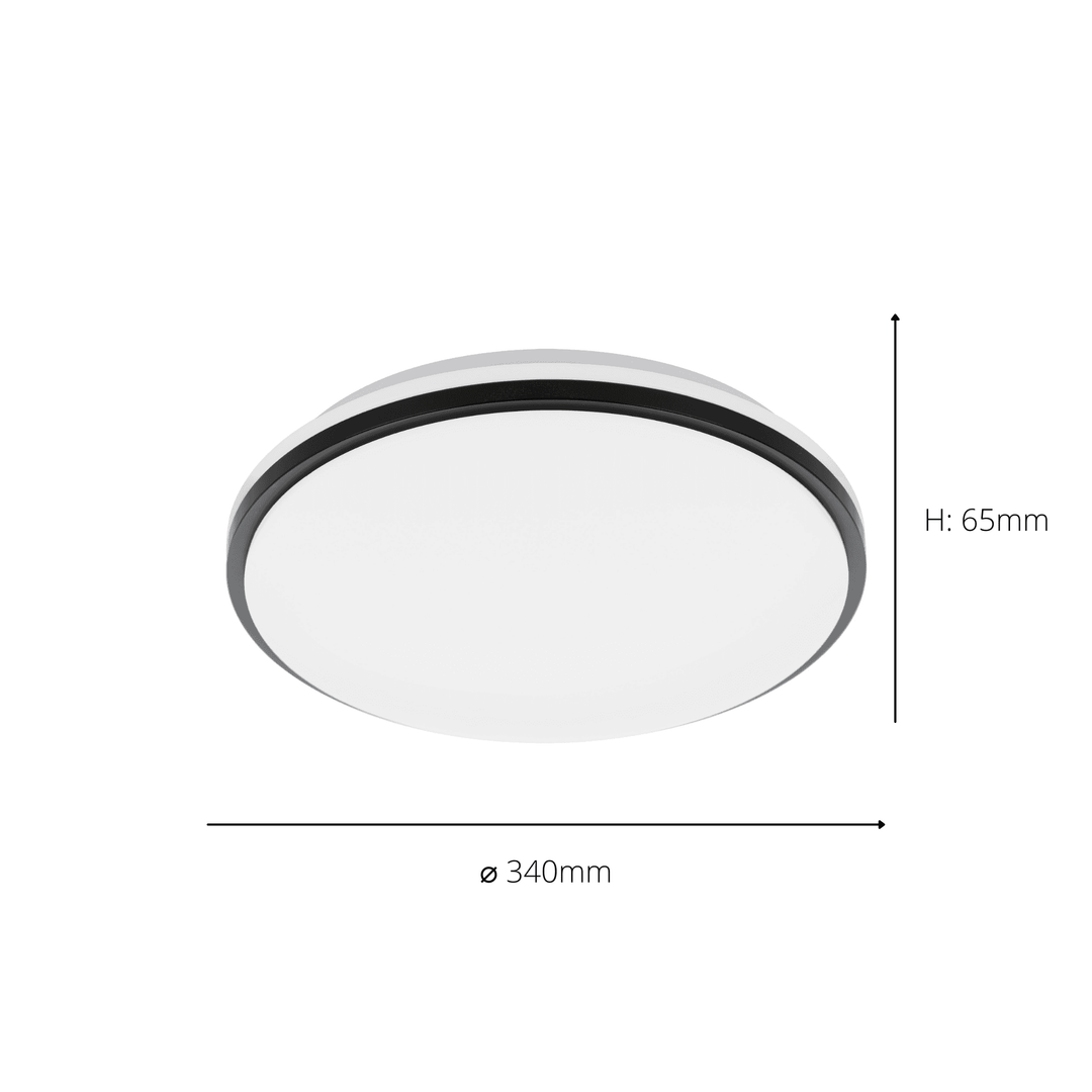 Eglo 900366 Pinetto LED White/Black Circular Ceiling Light