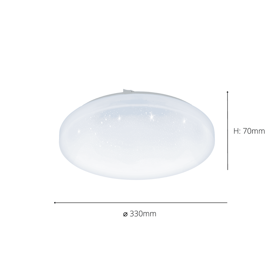 Eglo 97878 Frania-S LED Rounded Crystal effect Wall/Ceiling Light