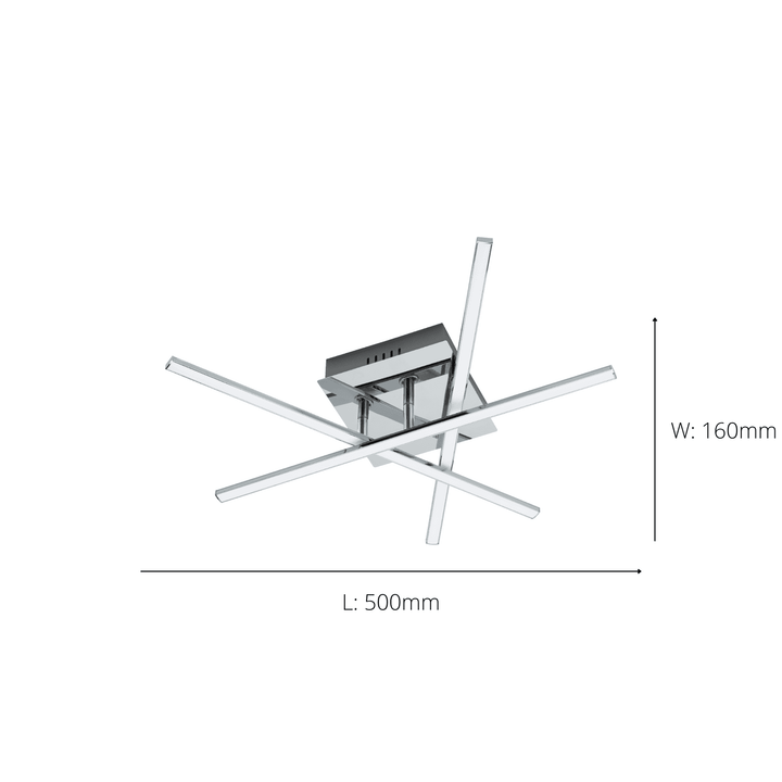 Eglo 95567 Lasana 1 LED Chrome Contemporary Ceiling/Wall Light