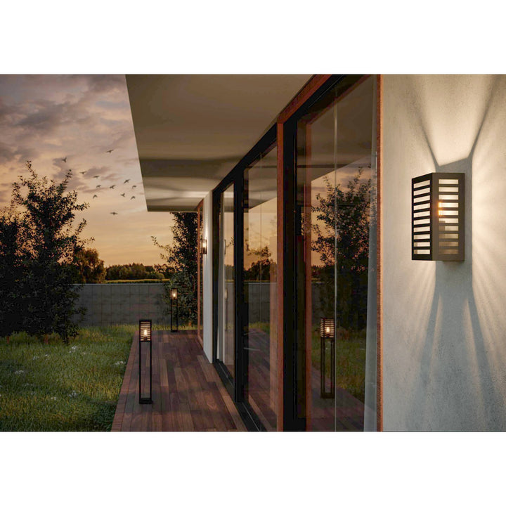 Eglo 900136 Alamonte 3 Black Caged Outdoor Wall Light