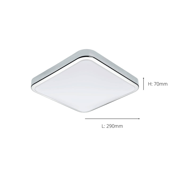 Eglo 96229 Manilva 1 LED White/Chrome Square Wall Light