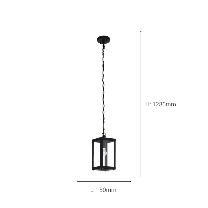 Eglo 94788 Alamonte 1 1-Light Caged Exterior Pendant
