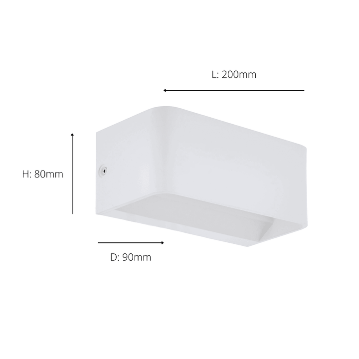 Eglo 98422 Sania 4 LED White Cube Aluminium Wall Light