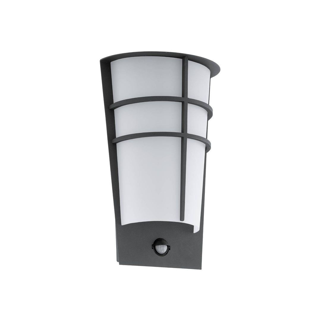 Eglo 96018 Breganzo 1 LED Black/White Curved Exterior Wall Light