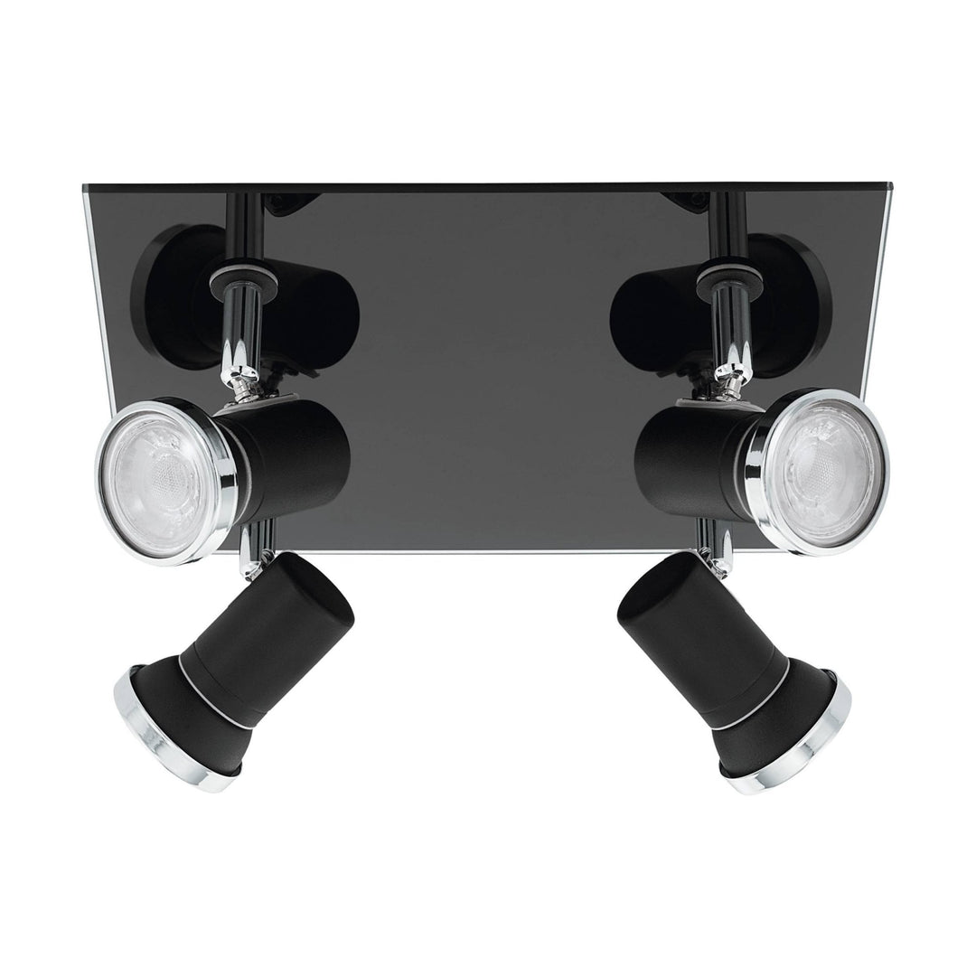 Eglo 33678 Tamara 1 LED Black 4 light Ceiling Spotlight
