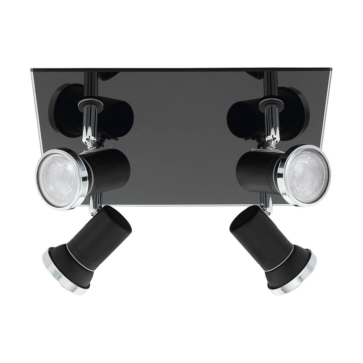 Eglo 33678 Tamara 1 LED Black 4 light Ceiling Spotlight