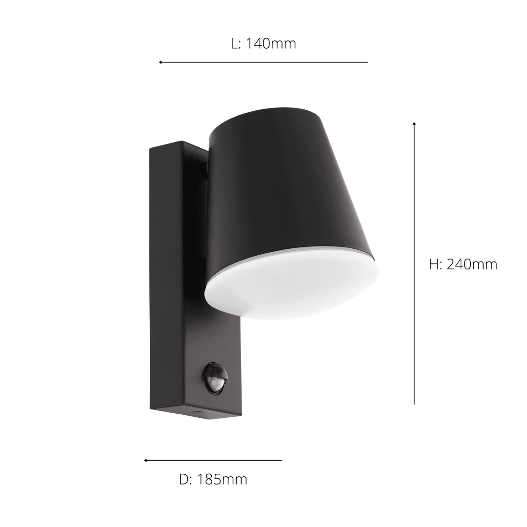 Eglo 97451 Caldiero Sleek Zinc-plated Steel Exterior Wall Light