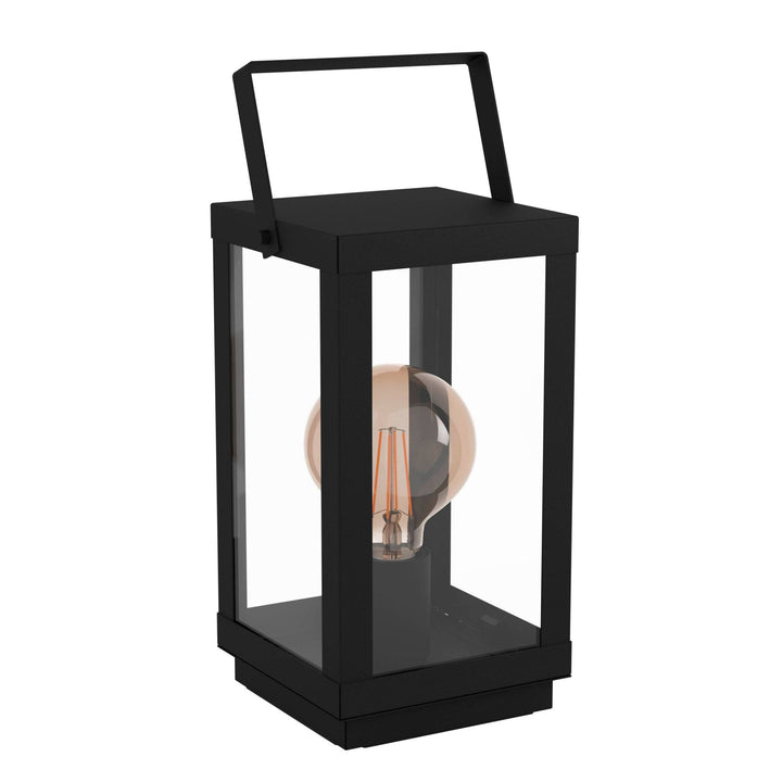 Eglo 43623 Bradford 1 1-Light Caged Black Lantern Table Lamp