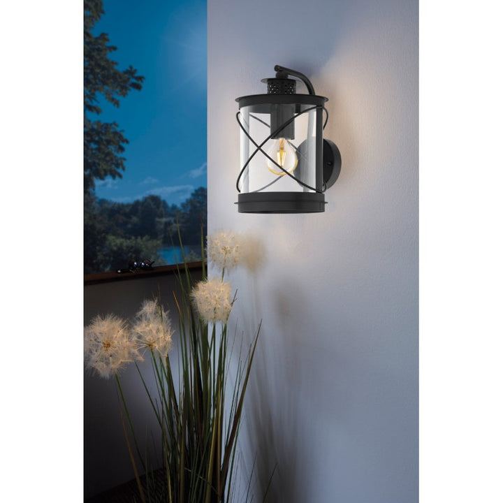 Eglo 94843 Hilburn Black Lantern-style Exterior Wall Light