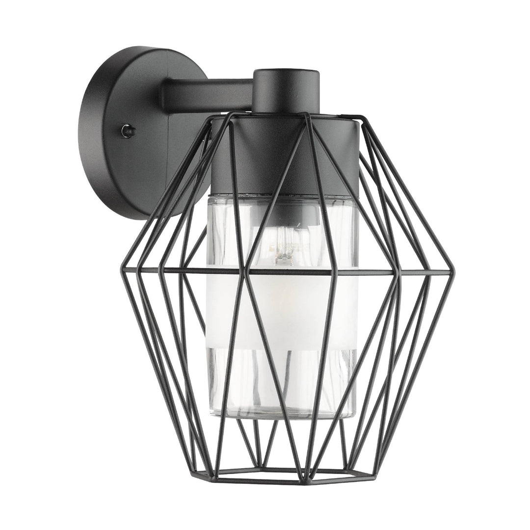 Eglo 97226 Canove 1-Light Caged Black Exterior Wall Lamp