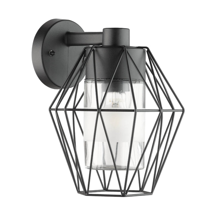 Eglo 97226 Canove 1-Light Caged Black Exterior Wall Lamp