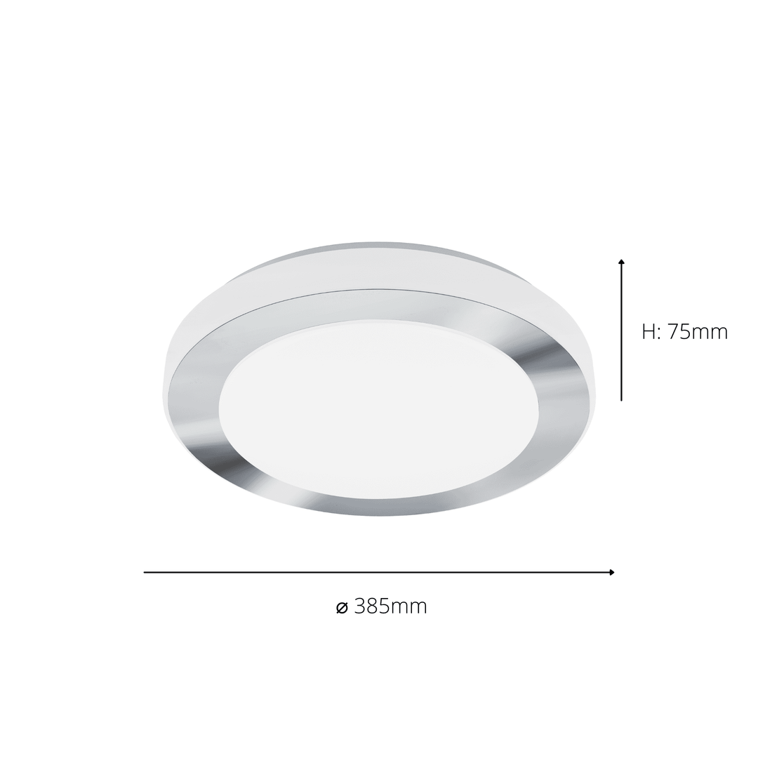 Eglo 95283 Carpi LED White/Chrome Round Ceiling Light