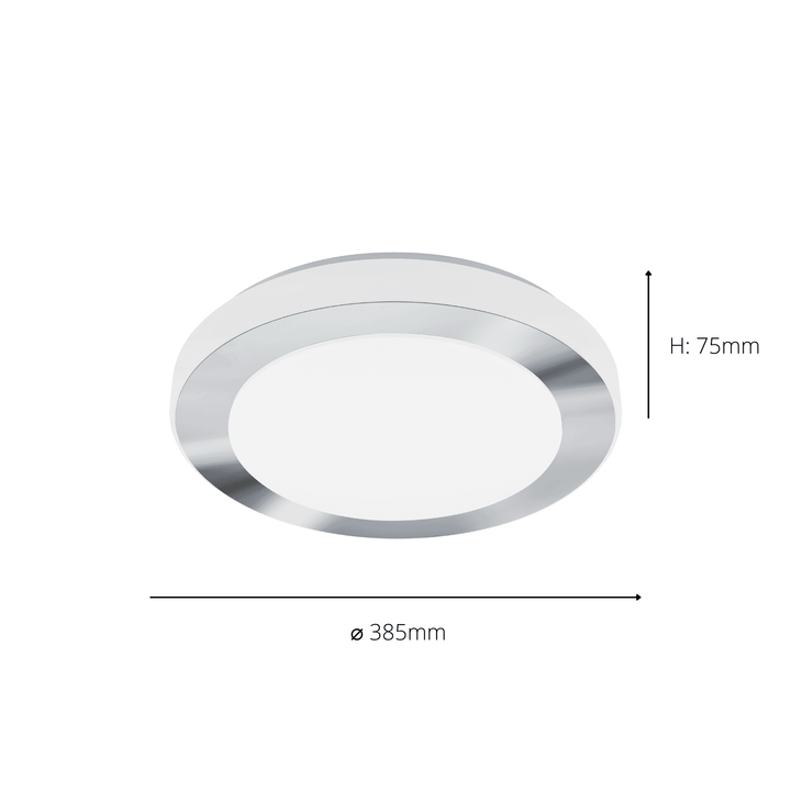Eglo 95283 Carpi LED White/Chrome Round Ceiling Light