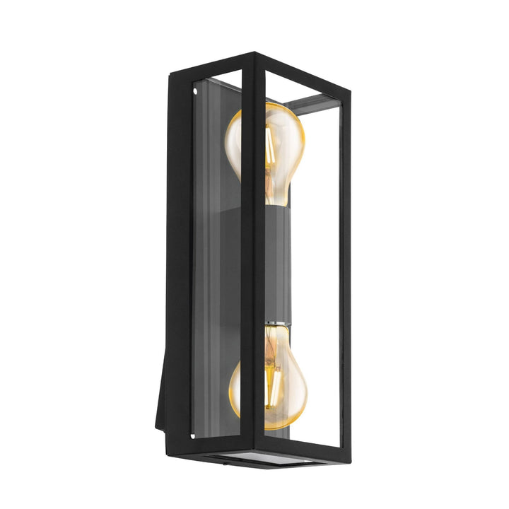 Eglo 98273 Alamonte 1 2-Light Caged Industrial Exterior Wall Light