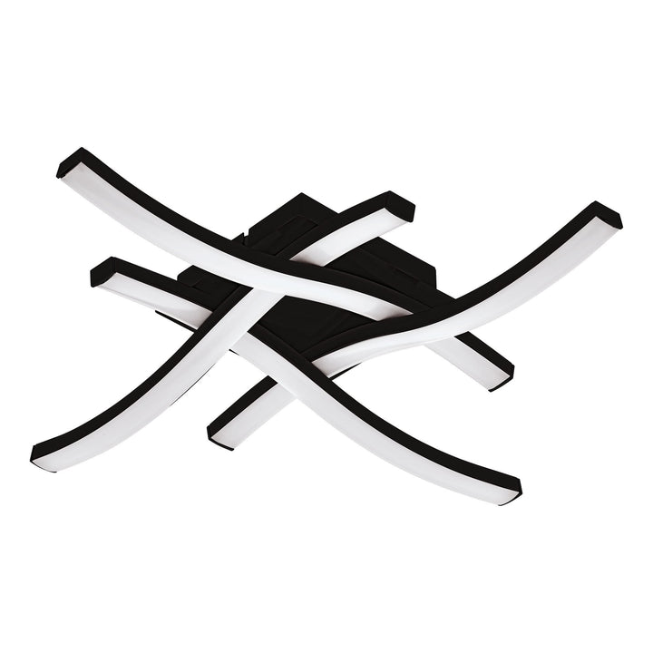 Eglo 74044 Basic Cabezas-E Black Steel & Plastic 4 Flame Wall/Ceiling Light, 4000K