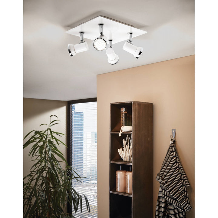 Eglo 95995 Tamara 1 LED White Wall and Ceiling Spotlight
