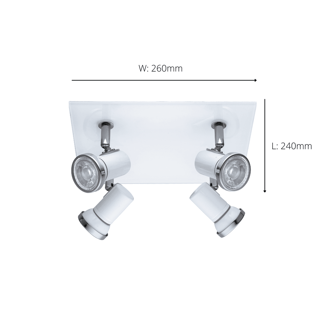 Eglo 95995 Tamara 1 LED White Wall and Ceiling Spotlight