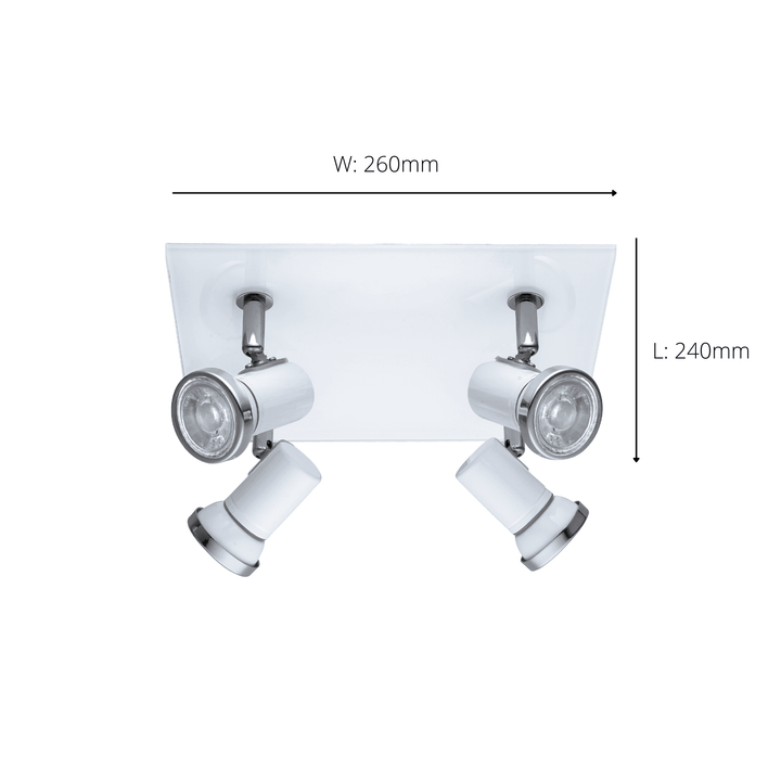 Eglo 95995 Tamara 1 LED White Wall and Ceiling Spotlight