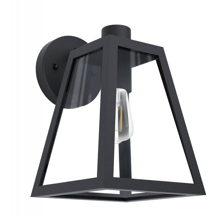 Eglo 98719 Mirandola 1-Light Caged Exterior Wall Light With Glass Panels