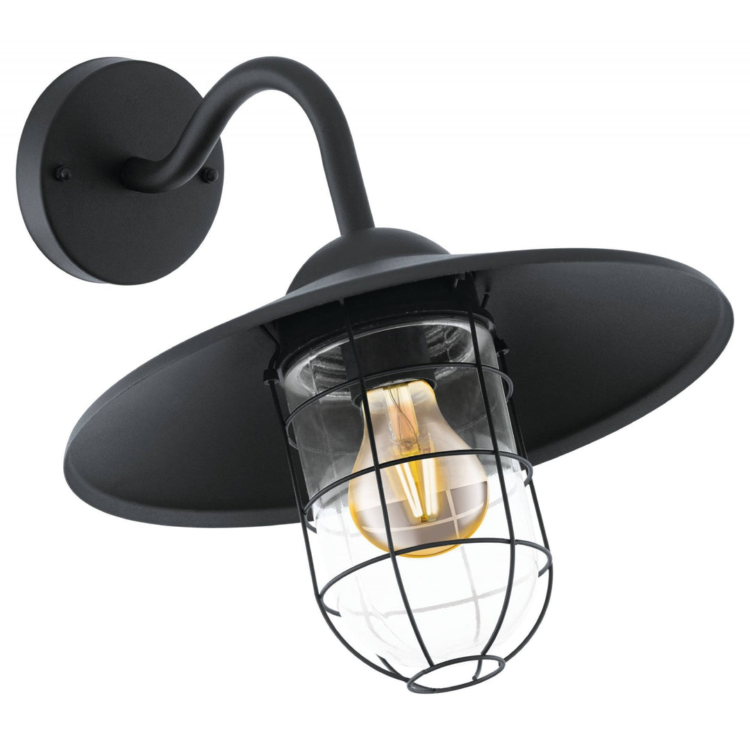 Eglo 94792 Melgoa 1-Light Antique Black Exterior Wall Lamp