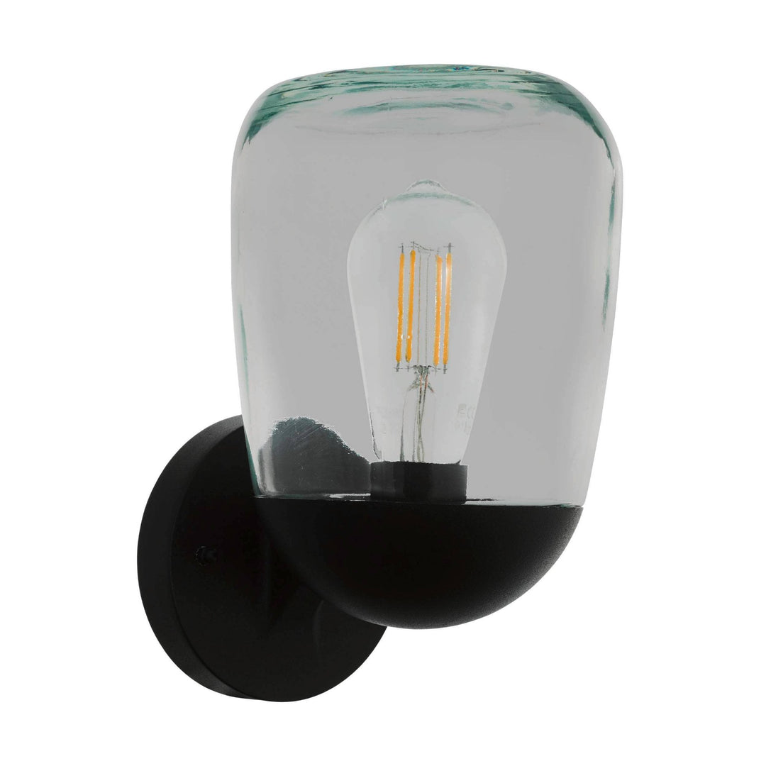 Eglo 98701 Donatori Exterior Black Metal/Glass Wall Light