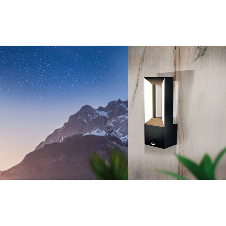 Eglo 98726 Riforano Black Exterior Wall Light with Sensor