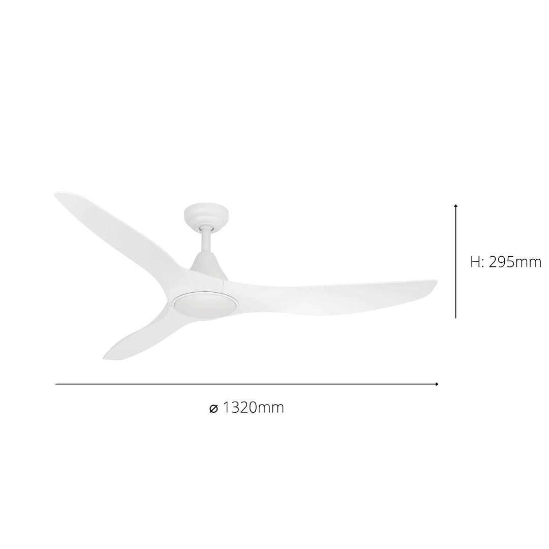 Eglo 35112 Portsea Matte White LED Ceiling Fan