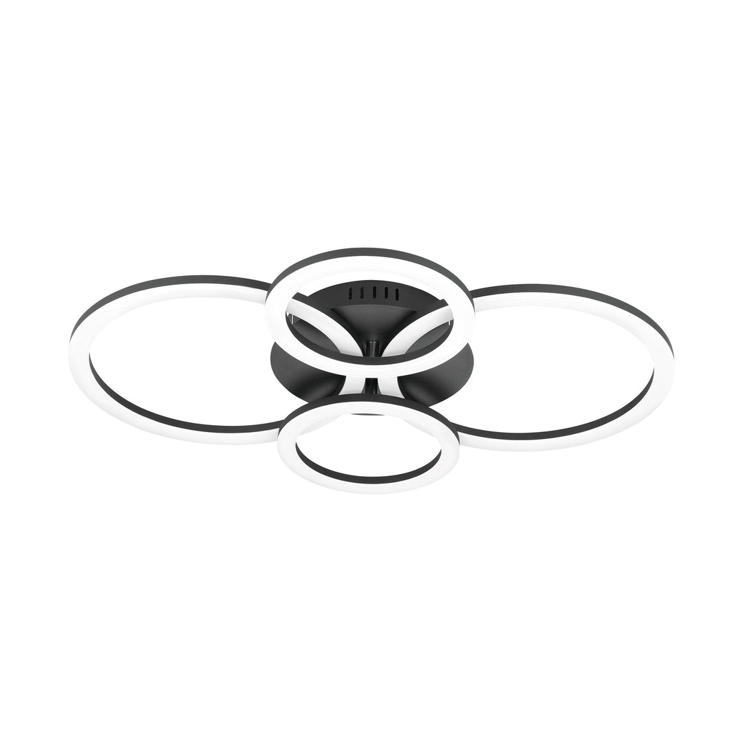 Eglo 900319 Parrapos-Z Modern Black Steel Smart Control, Colour Changing Ceiling Light