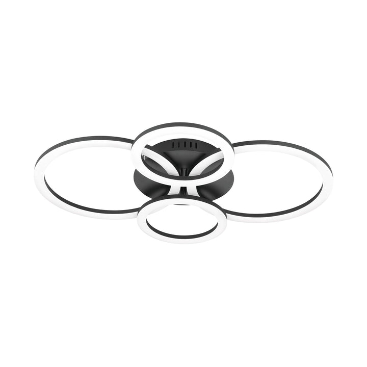 Eglo 900319 Parrapos-Z Modern Black Steel Smart Control, Colour Changing Ceiling Light